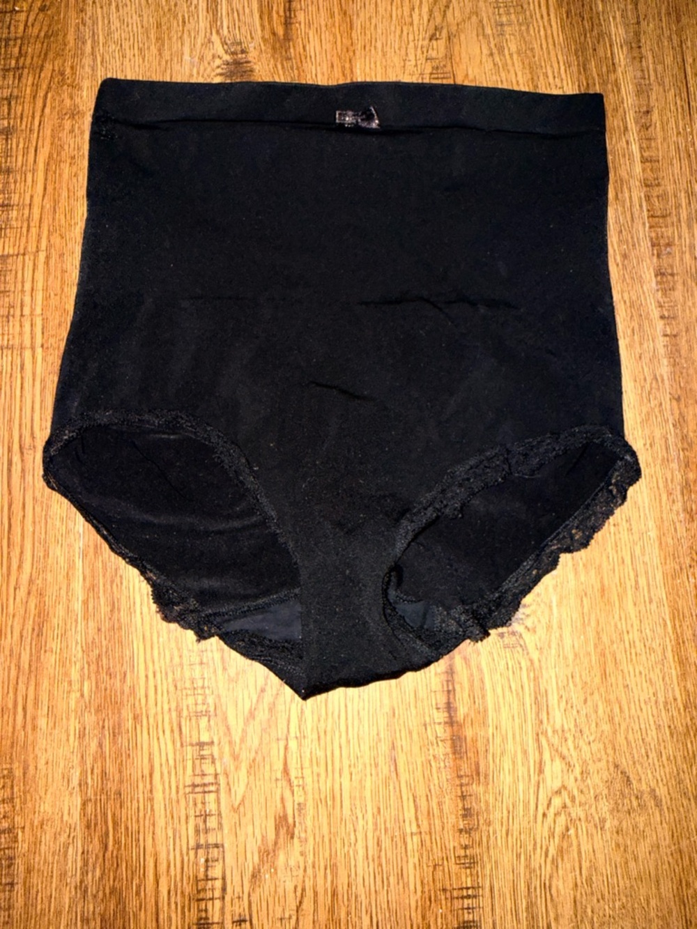 H&M Black High-Waist Lace Trim Shaping Briefs